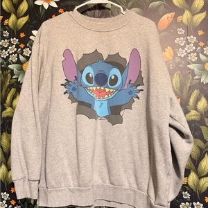 Disney Gray Stitch Sweatshirt